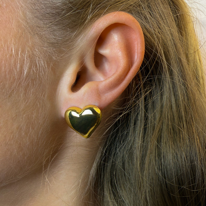 Boucles d'oreilles fantaisie coeur