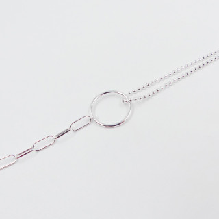 Bracelet Argent Cercle double maille
