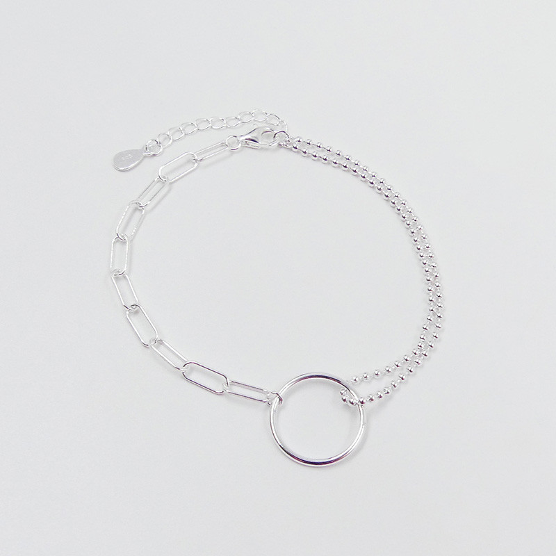 Bracelet Argent Cercle double maille