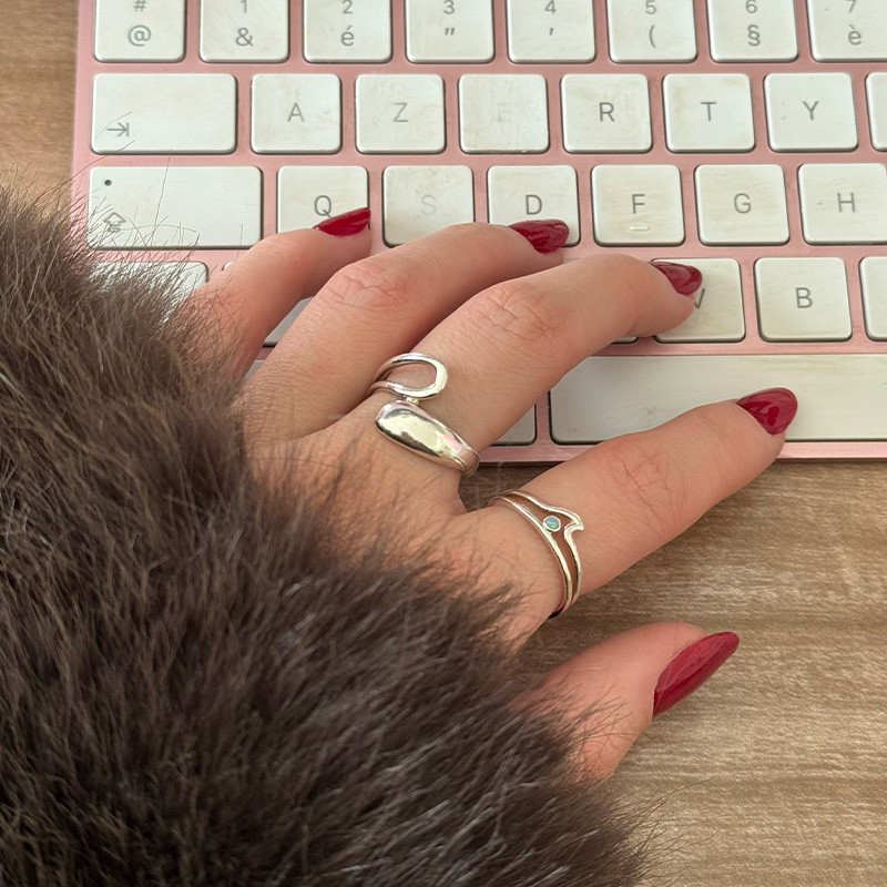 Bague Argent enlacée ajourée