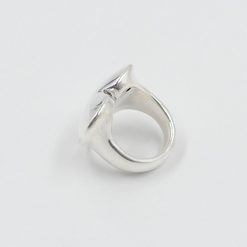 Bague large Argent coeur
