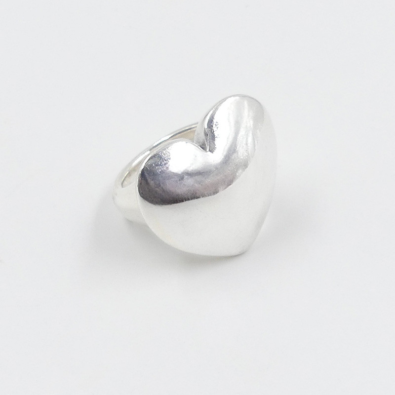 Bague large Argent coeur