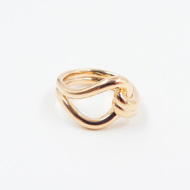 bague noeuds plaqué or