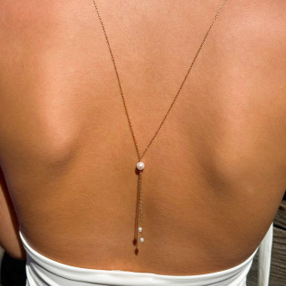 Collier de Dos Plaqué Or & Perles de Culture