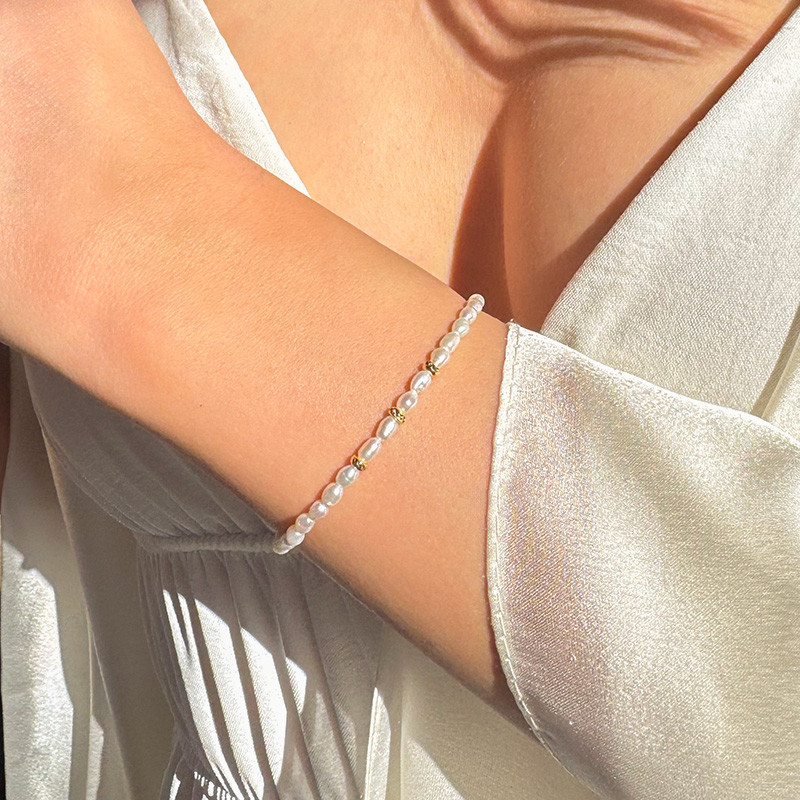 Bracelet Plaqué Or et perles de culture