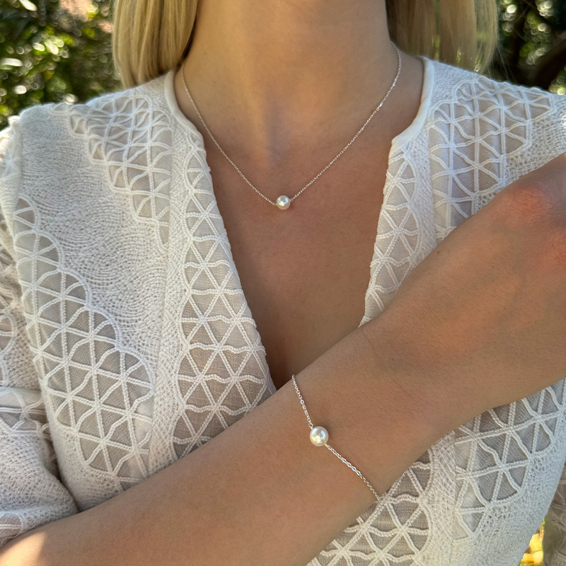 Bracelet Plaqué or Perle D'eau Douce