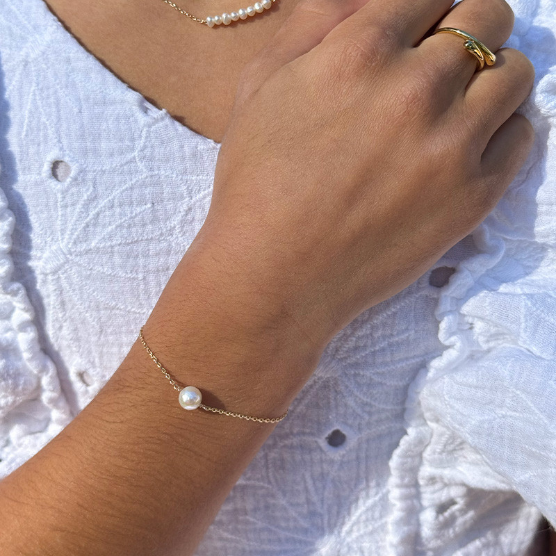 Bracelet enfant Plaqué Or Perle