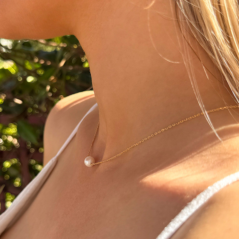 Collier de Dos Plaqué Or & Perles de Culture