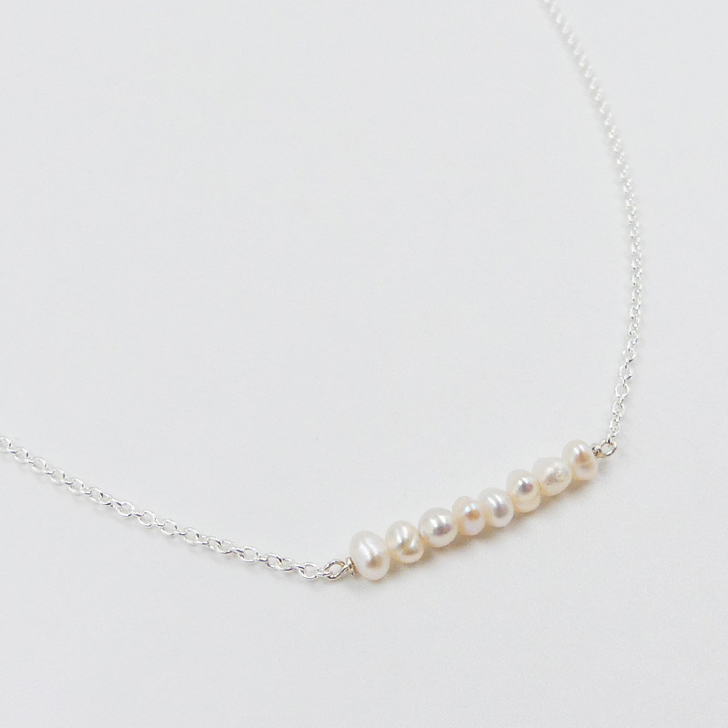 Collier enfant Argent barrette de perles