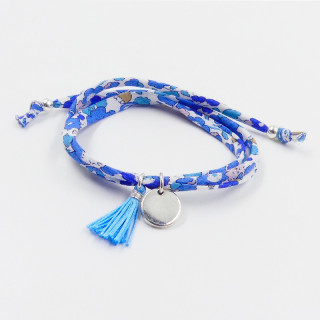 Bracelet enfant Cordon Liberty médaille et pompon