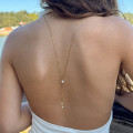 Collier de Dos Acier & Perles de Culture