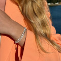 Bracelet argent double rangs nacre
