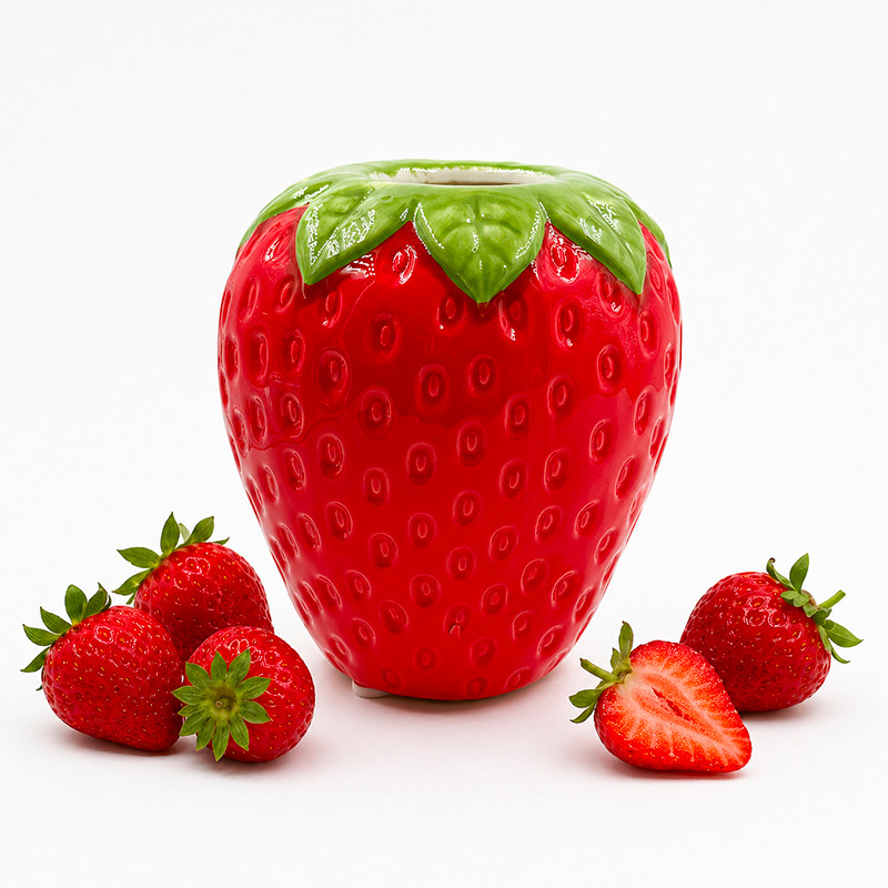 Vase Fraise – Décoration Originale & Tendance