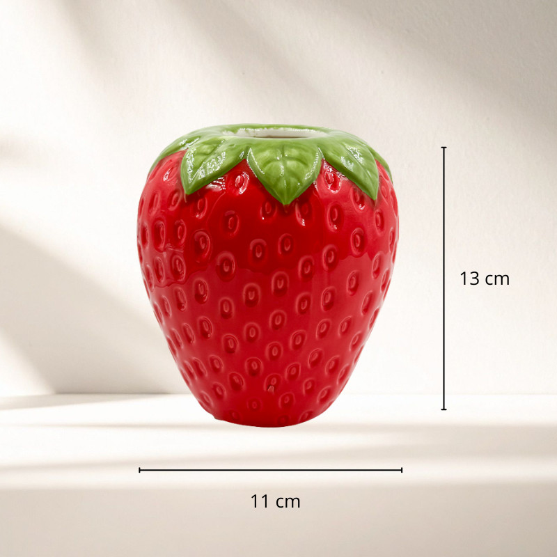 Vase Fraise – Décoration Originale & Tendance