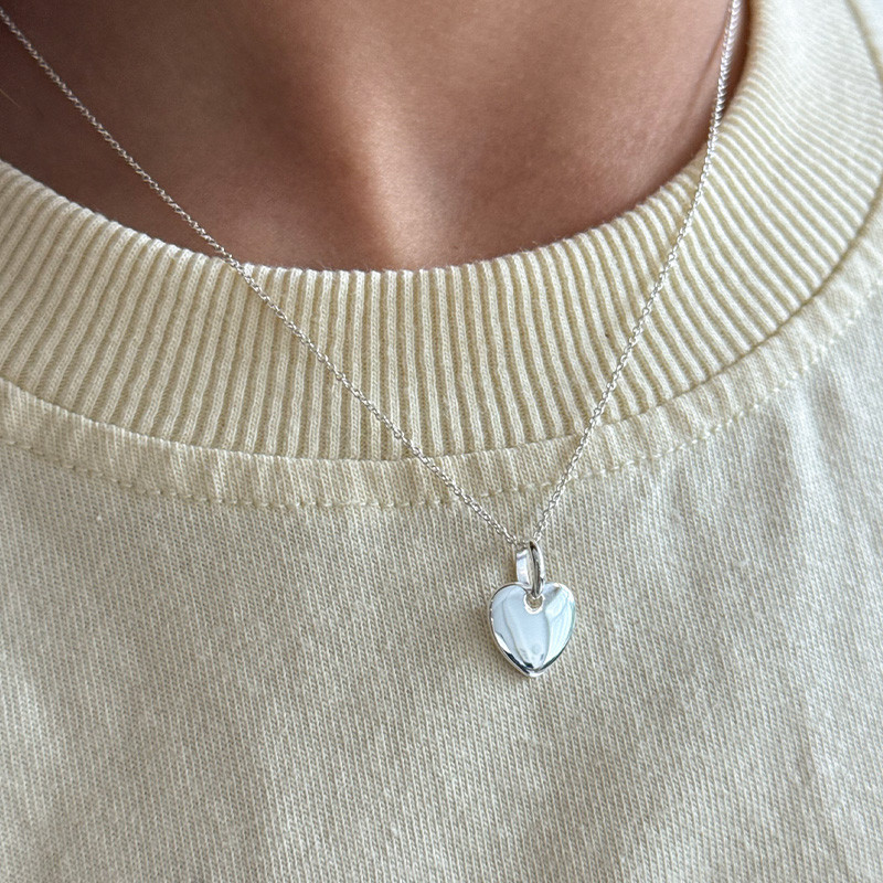 Collier Enfant Argent & Pendentif Cœur