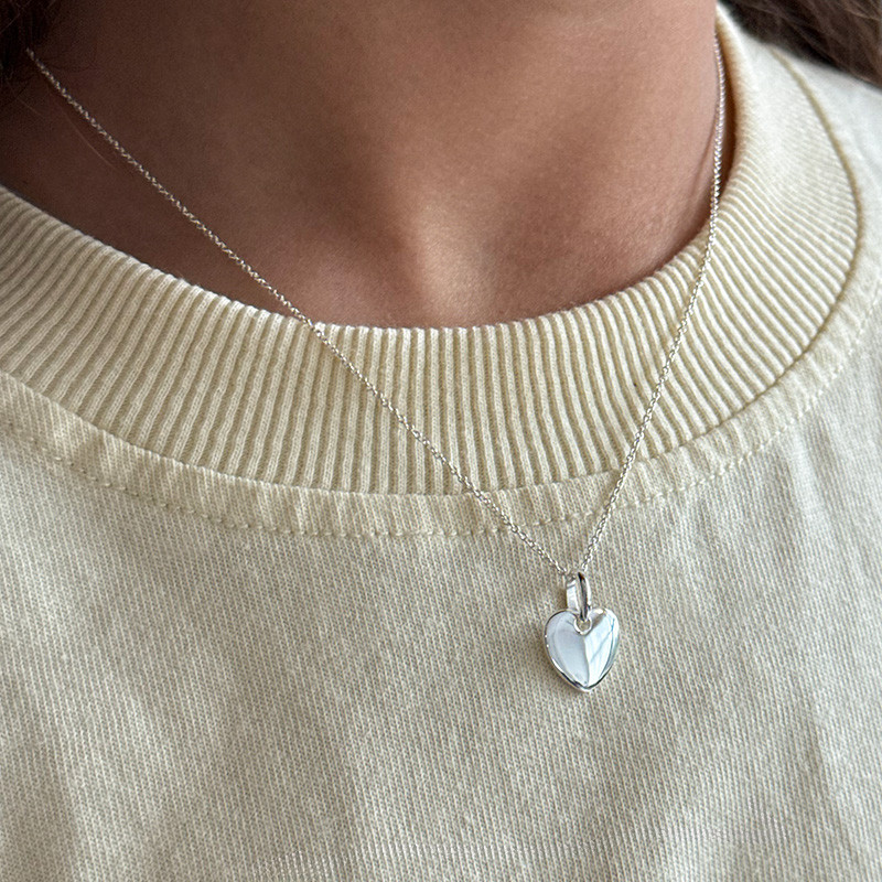 Collier Enfant Argent & Pendentif Cœur