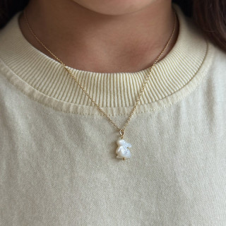 Collier Enfant Plaqué or & pendentif lapin