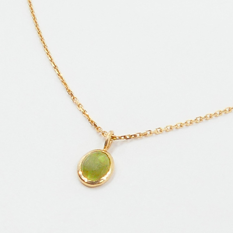 Collier or 18 carats & Chrysoberyl