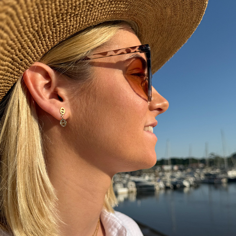 Boucles d’oreilles Acier Inoxydable Maille Marine