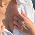 Bague Marine strass acier inoxydable