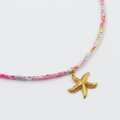 Collier Liberty Rose & Étoile de Mer Acier Inoxydable Doré