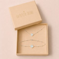 Coffret argent parure trèfle nacre