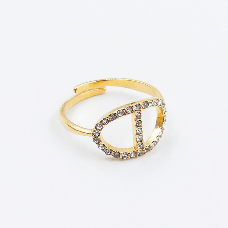 Bague Marine strass acier inoxydable