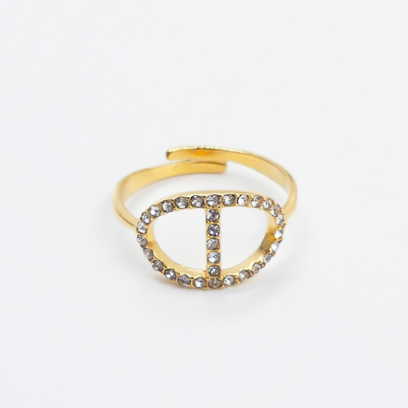 Bague Marine strass acier inoxydable
