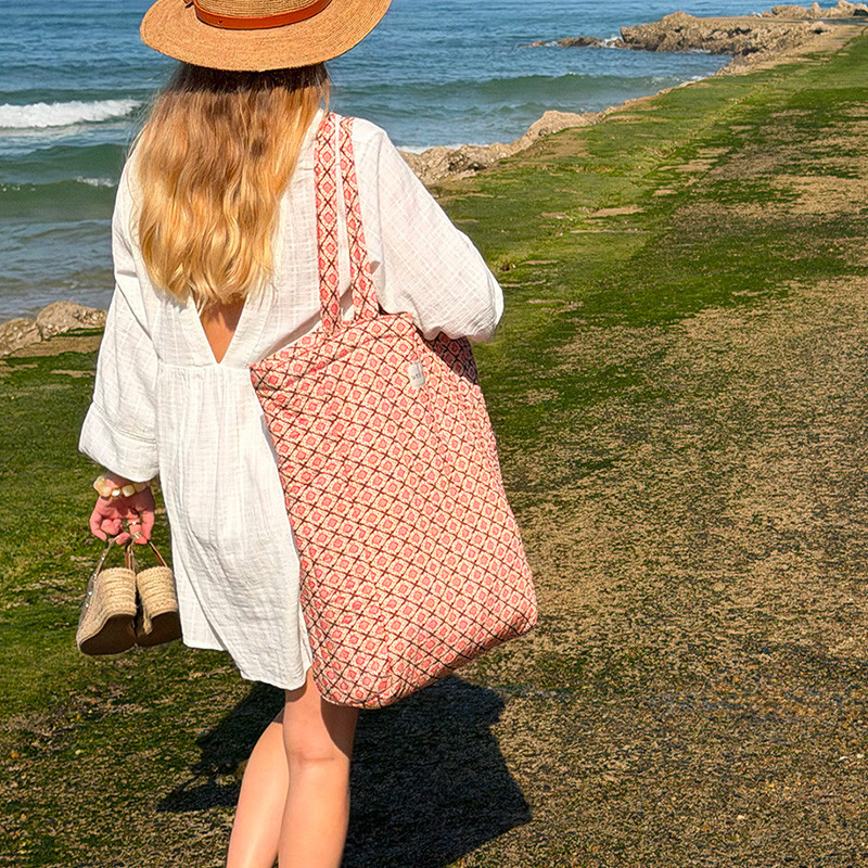 Grand Sac Cabas Tissu Imprimé La Petite Tribu