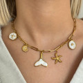 Collier Charms Océan en Acier Inoxydable Doré