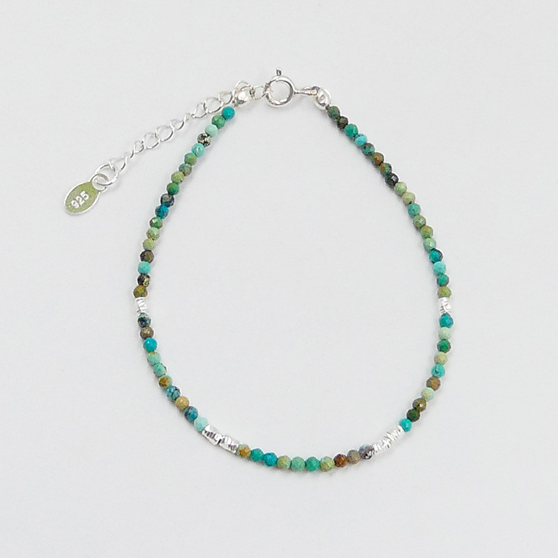 Bracelet fin Argent pierres fines