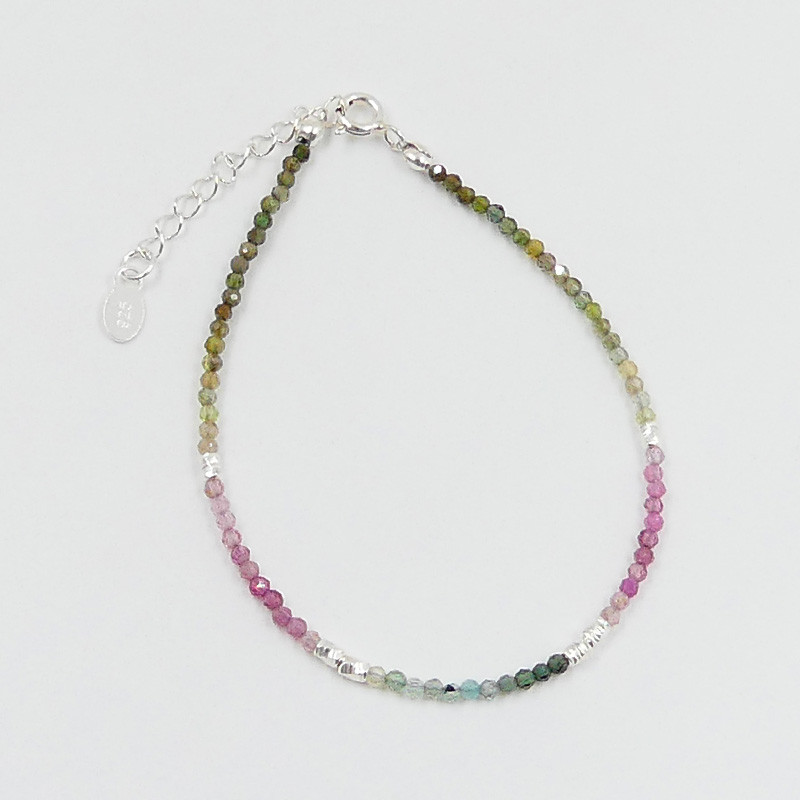 Bracelet fin Argent pierres fines