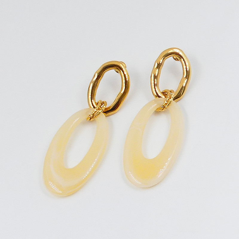 boucles d'oreilles pendantes acier inoxydable