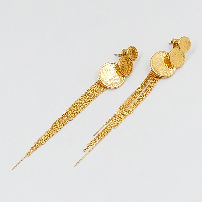 Boucles d’oreilles pendantes Acier Doré