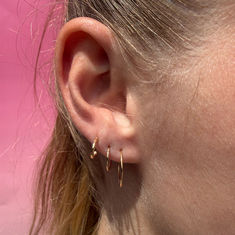 Boucles d'oreilles à l'unité or 18 carats