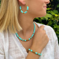 Parure Heishi Colorée en Acier Inoxydable – Collier, Bracelet & Boucles d'oreilles
