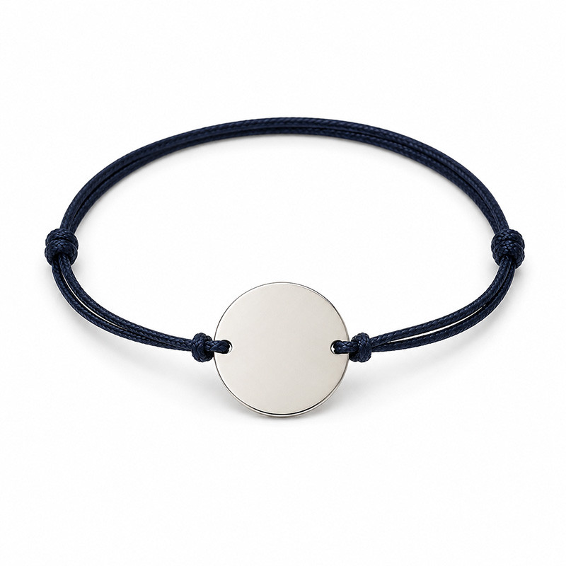 Bracelet cordon homme personnalisé argent 925