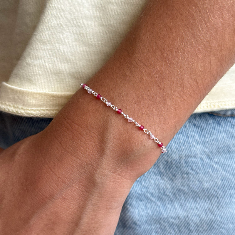 Bracelet enfant argent 925 mix rose