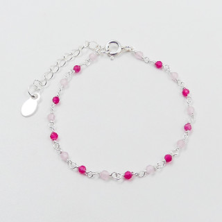 Bracelet enfant rose argent