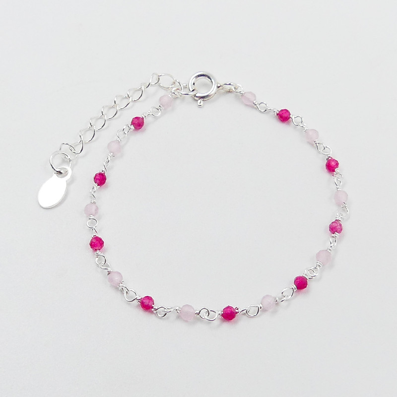 Bracelet enfant rose argent