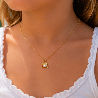 Collier petite fille crabe nacre