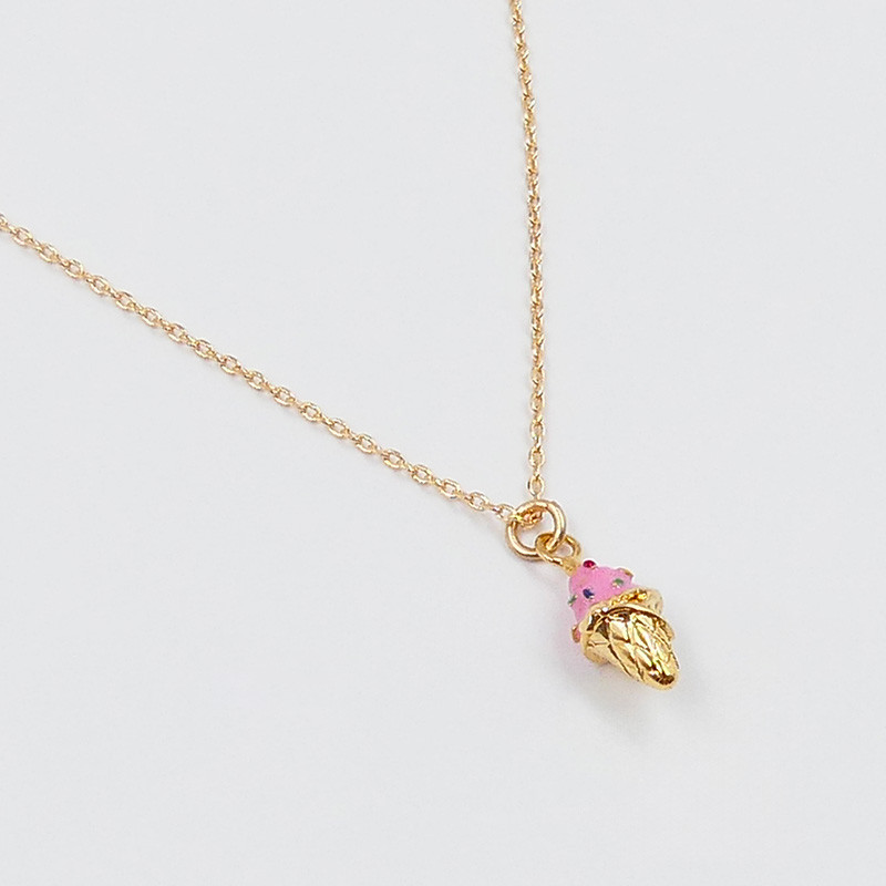 Collier petite fille pendentif glace