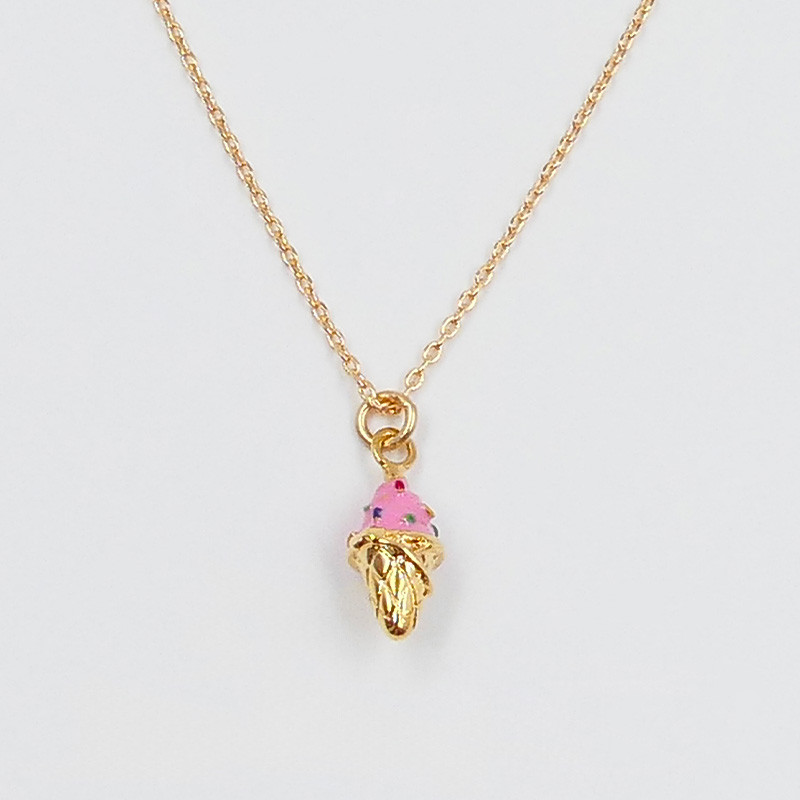 Collier enfant plaqué or glace rose