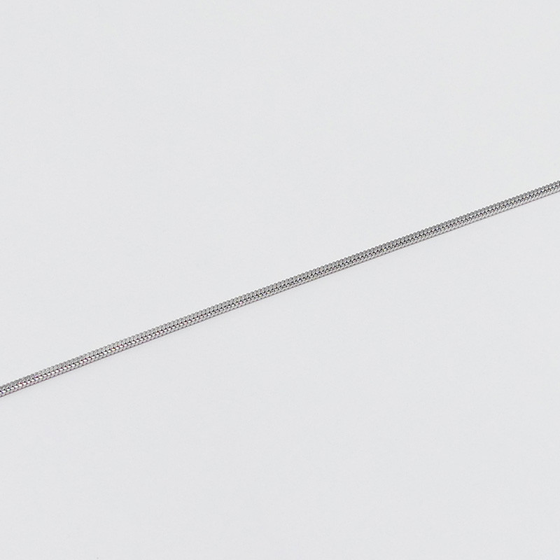 Chevillère maille snake argentée