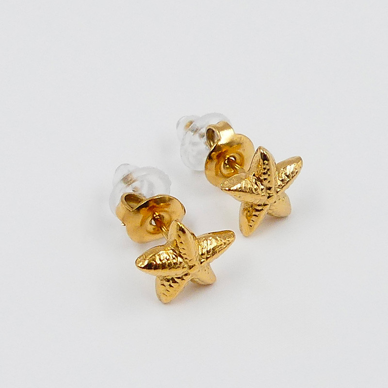 Boucles étoile de mer dorées