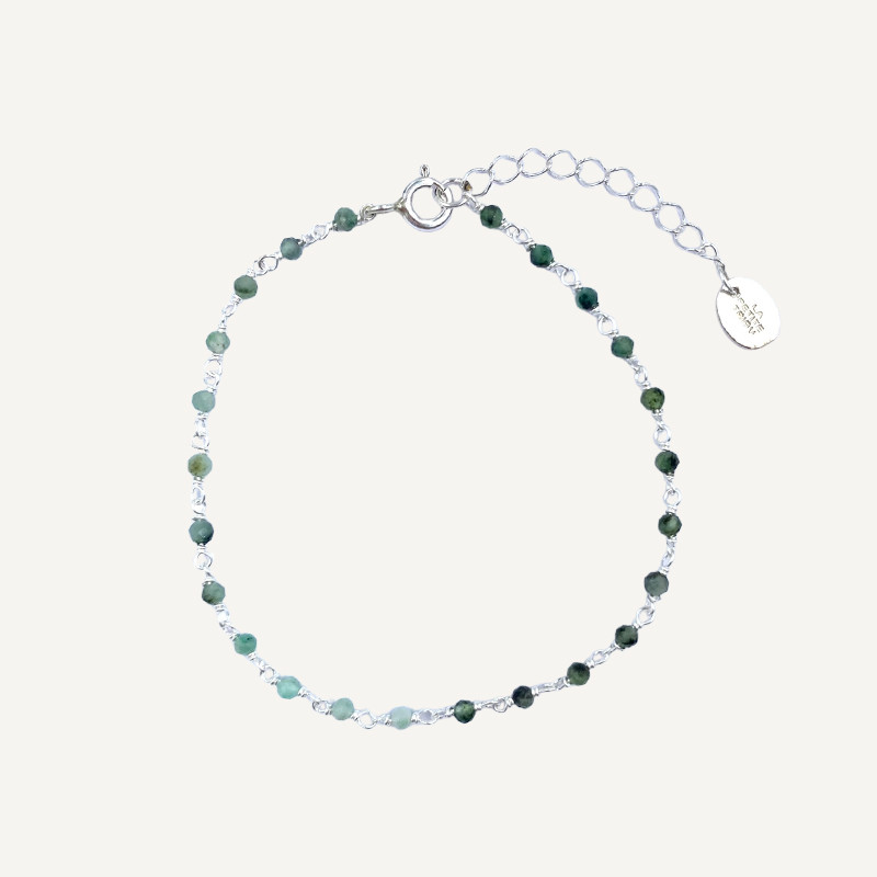 Bracelet Argent rang de pierres fines