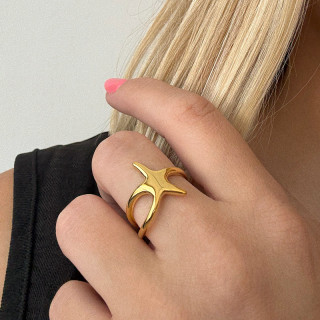 Bague étoile de mer acier inoxydable