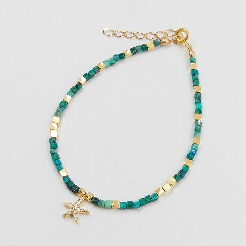 Bracelet plaqué or Chrysocolle étoile de mer