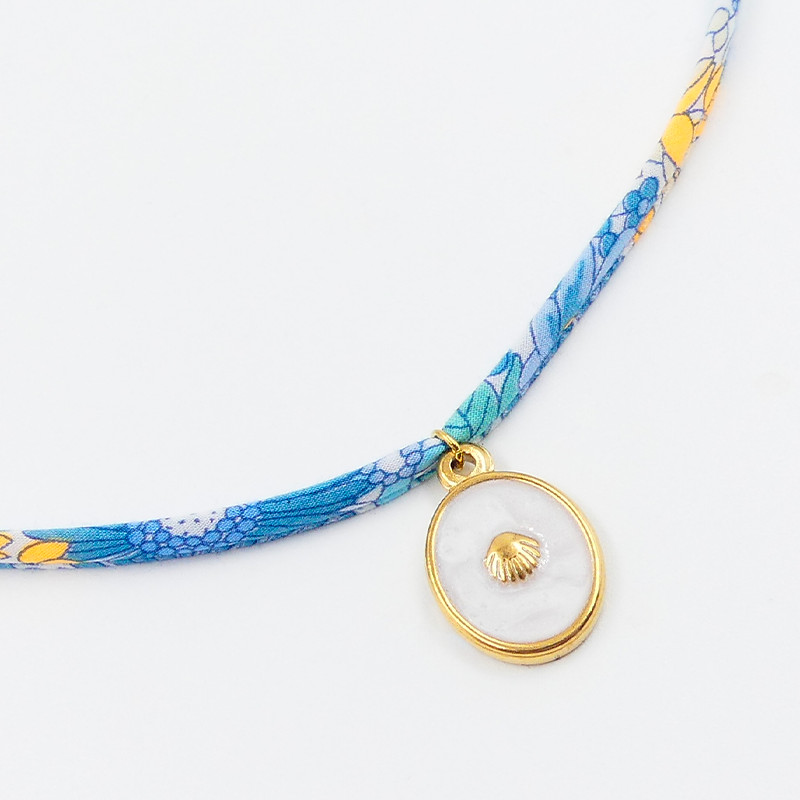 Collier pendentif nacre naturelle