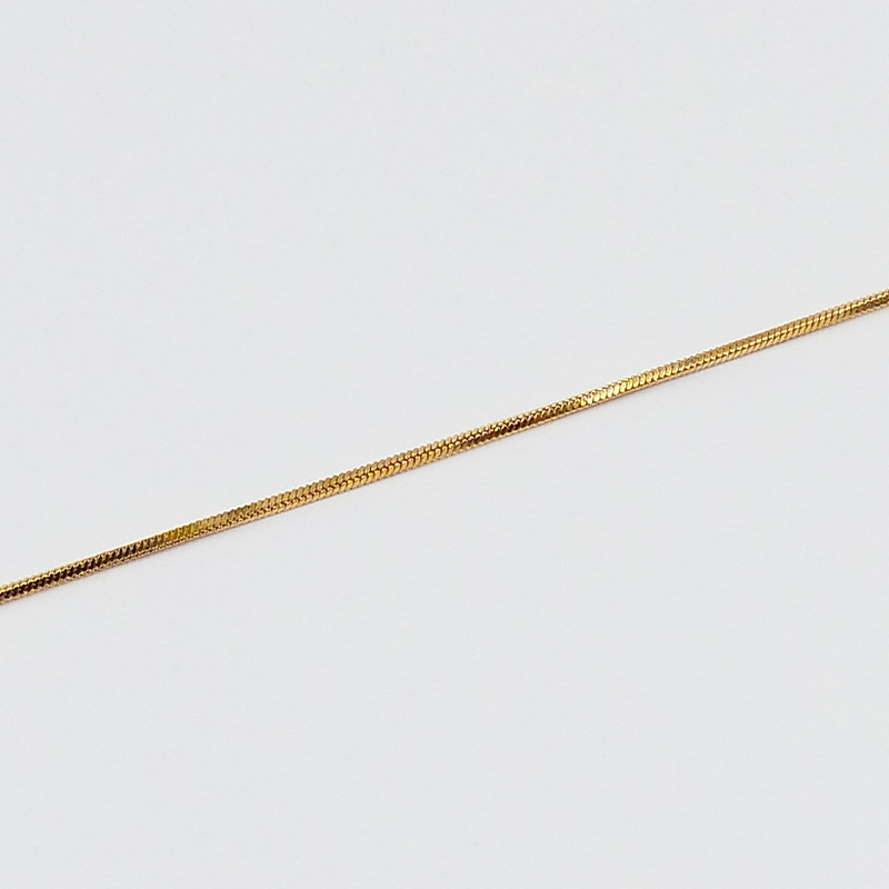 Chevillère maille snake doré